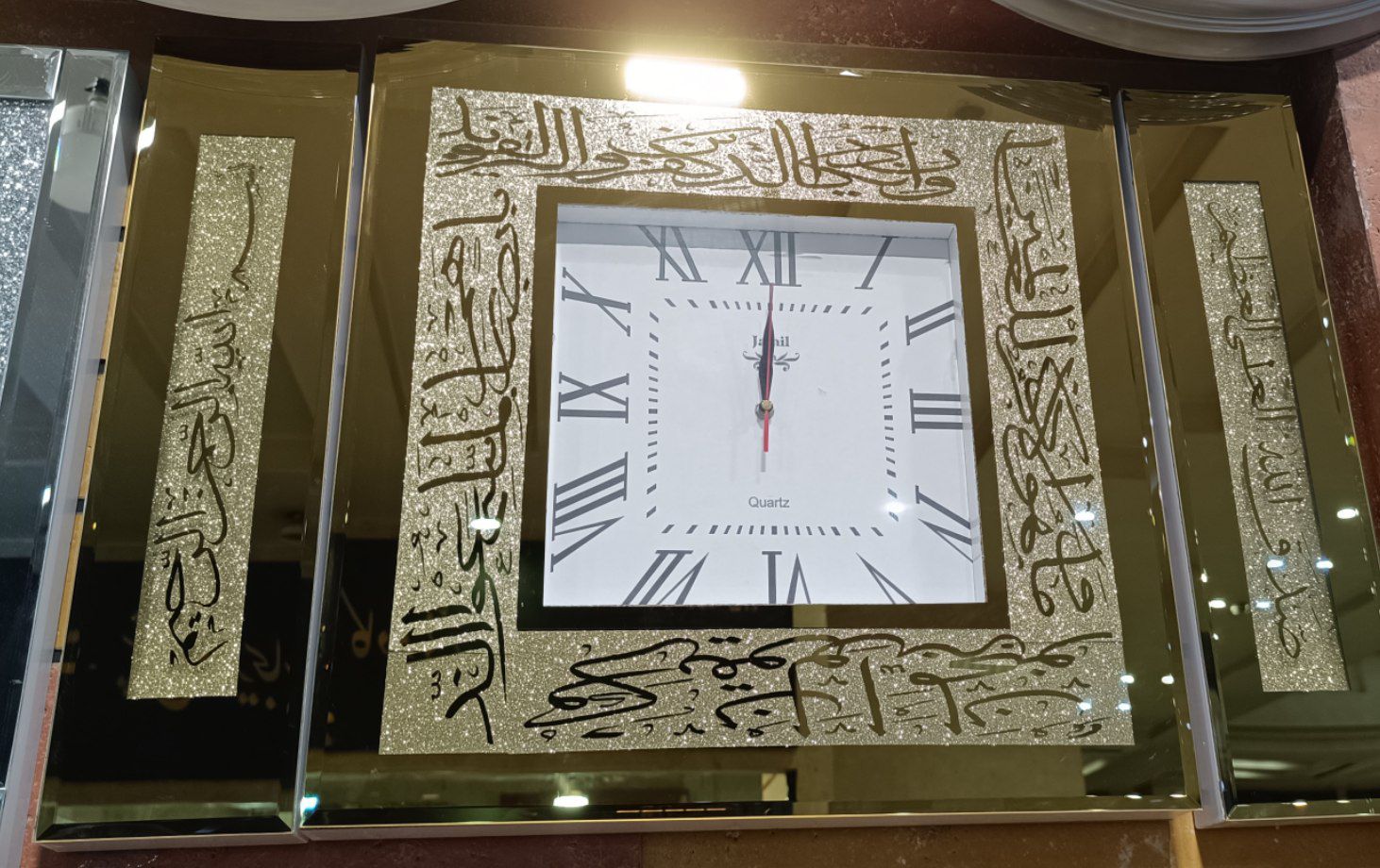ساعت دیواری اینه ای سه تیکه